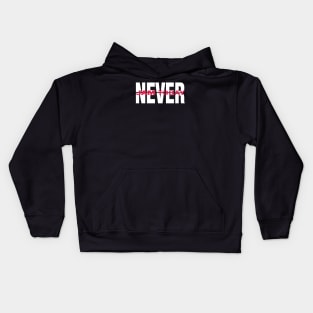 NEVER Jam Today - white and red Kids Hoodie